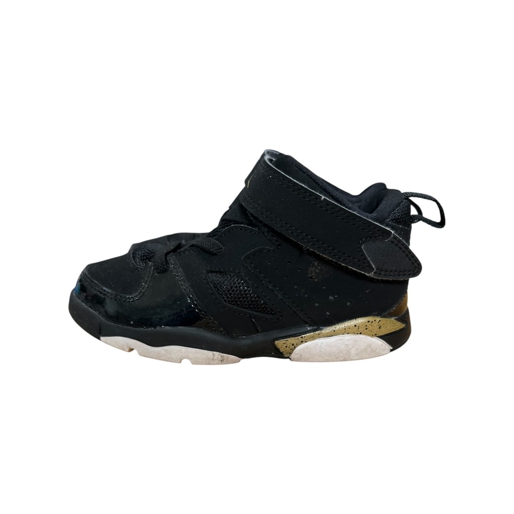 Jordan Black Metallic Gold Toddler Sneakers 555330-031 - Size 9C